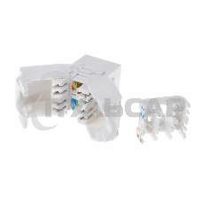 Модуль Rexant Keystone Jack RJ-45(8P8C), UTP неэкранированный, кат.5e, тип 90 градусов, самозажимной, белый