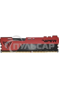 Оперативная память Patriot Viper Elite II, DDR4, 16Gb (1x16 Gb), 3200 MHz, CL18, DIMM, радиатор, красный, черный