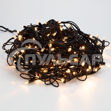 Гирлянда Neon-night Айсикл (Бахрома) светодиодная 5х0,7 м, с эффектом мерцания, 152 LED, черный провод каучук, теплое белое свечение