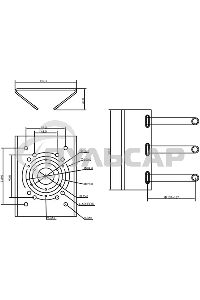 Кронштейн для крепления на столб видеокамер серий HFWxxS, HFWxxR-Z/VF,SD60/6AE/6AL, SD59/50/40, SD6C, SD42, SD29 Кронштейн для крепления на столб видеокамер серий HFWxxS, HFWxxR-Z/VF,SD60/6AE/6AL, SD59/50/40, SD6C, SD42, SD29