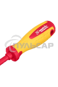 Отвертка Matrix Insulated, SL3,0 x 80 мм, CrMo, до 1000 В, двухкомп. рукоятка