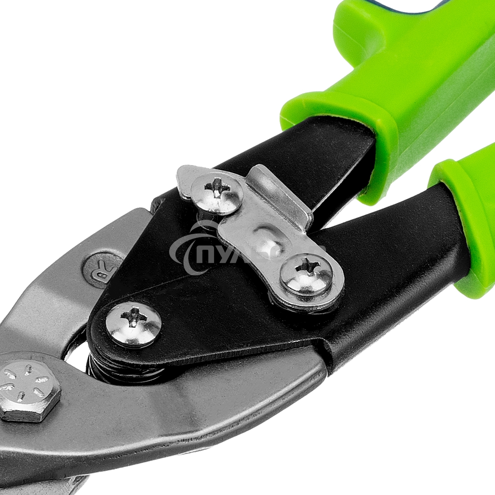 Ножницы по металлу, 250 мм, правый рез, сталь С55,двухкомпонентные рукоятки СИБРТЕХ