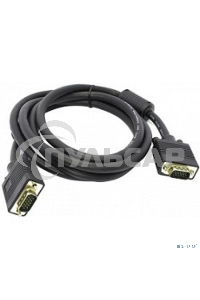 Кабель монитор - SVGA card (15M -15M) 10м 2 фильтра ExeGate позолоченные разъемы, экранирование