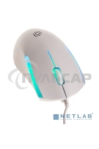 Мышь проводная Oklick 245M белый, 1000 dpi, USB, кнопки - 3