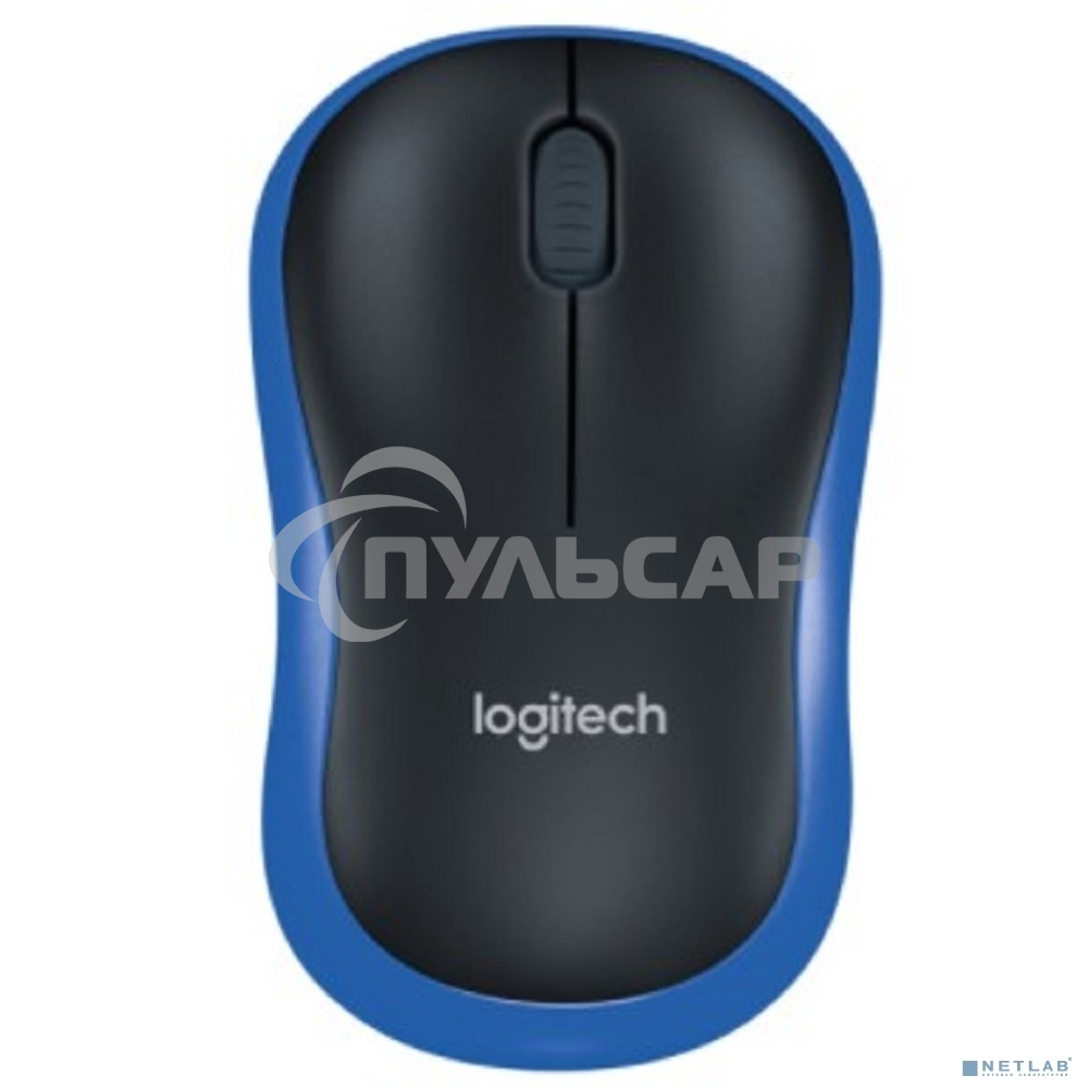 Мышь беспроводная Logitech M185 синий, 1000 dpi, радиоканал, USB, кнопки - 3