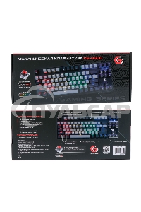 Клавиатура проводная механическая Gembird KB-G600, 87кл, Rainbow, красн.свитчи, 1.8м, черная