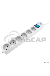 Сетевой фильтр Powercube SPL(5+1)-16B-P-3М-WHITE 3м (6 розеток) белый (коробка)