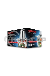 Измельчитель Centek CT-1395 Сталь 600Вт 2 скорости, стеклянная чаша 2,0л, разборные ножи, 4 лезвия