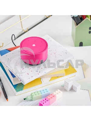 Умная колонка Яндекс Станция Лайт, 5Вт, с голосовым ассистентом Алиса, фламинго/розовый (YNDX-00025N)