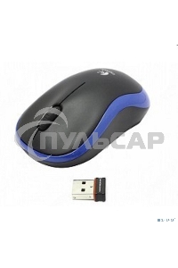 Мышь беспроводная Logitech M185 синий, 1000 dpi, радиоканал, USB, кнопки - 3