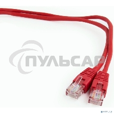 Патч-корд UTP Cablexpert кат.5e, 0.25м, литой, многожильный, красный