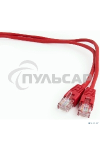 Патч-корд UTP Cablexpert кат.5e, 0.25м, литой, многожильный, красный