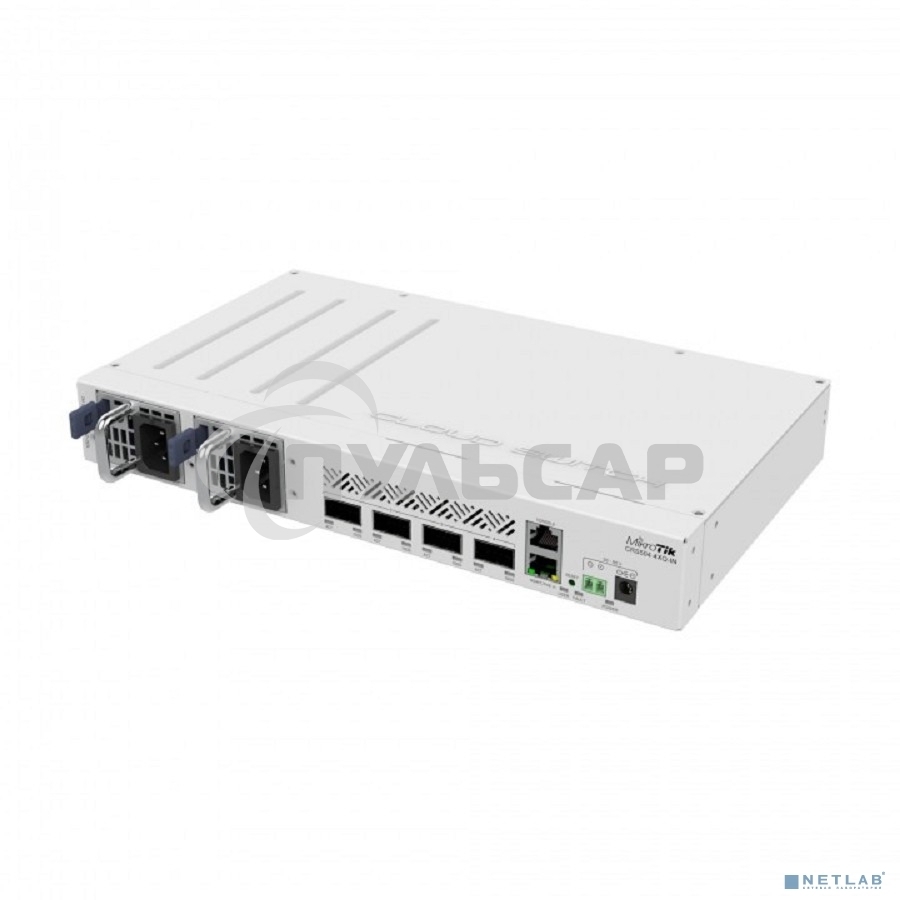 Коммутатор Mikrotik CRS504-4XQ-IN, 1x10Base-T/100Base-TX, 4xQSFP28, Switching capacity 800 Gbps