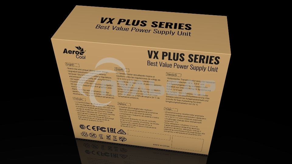 Блок питания Aerocool / Formula VX PLUS 800 RGb, 800Вт, 120мм, черный