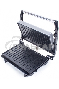 Электрогриль Endever Grillmaster 115, 1500 Вт, авто терморегулятор, антипригарное покрытие, индикатор нагрева, серебристый/черный