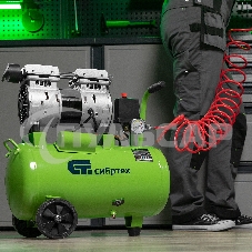 Компрессор безмаслянный малошумный МБ 1100/24,1100 Вт, 24 л, 170 л/мин Сибртех