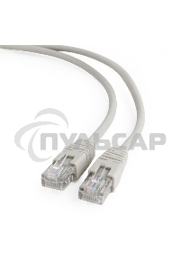 Патч-корд UTP Cablexpert кат.5e, 5м, литой, многожильный (серый)