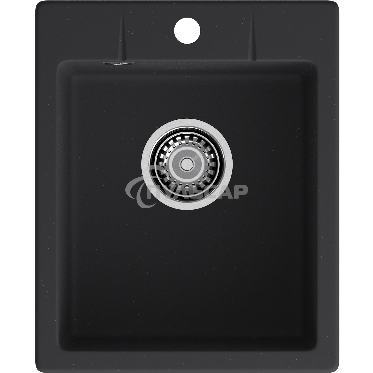Мойка GRANFEST URBAN 240 1-чаша 400*490мм, монтаж: врезной, материал: кварц, черный