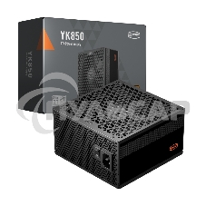 Блок питания PCCOOLER, 850W 80 PLUS Bronze, (ATX, ATX 3.1, PCIe 5.1 450W, Non-modular, 1x24(20+4)pin 550мм, 2xCPU 8(4+4)pin 650мм, 2xPCIe*2 8(6+2)pin 500+150мм, 1x12V(2x6) 12+4pin 500мм, 2xSATA*3+MOLEX4pin*1 450+150+150+150мм, Active, 135x135mm, 150x150x8