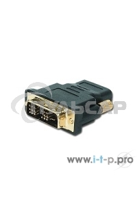 Переходник Cablexpert HDMI-DVI 19F/19M золотые разъемы, пакет, черный (A-HDMI-DVI-2)