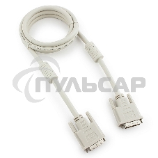Кабель DVI-D dual link Gembird/Cablexpert CC-DVI2-6C, 25M/25M, 1.8м, экран, феррит.кольца, пакет