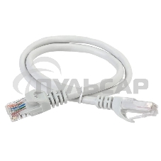 Коммутационный шнур ITK (патч-корд), кат.5Е UTP, LSZH, 1м, серый
