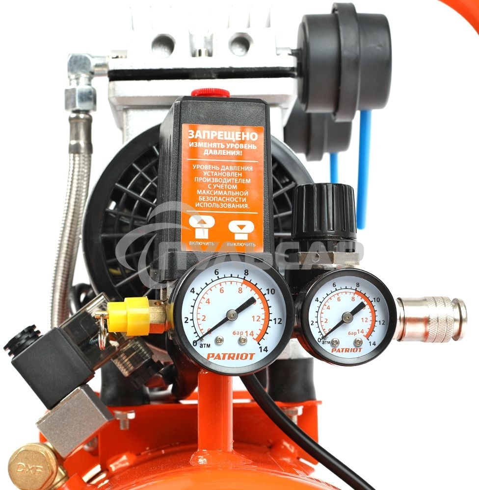 Компрессор Patriot поршневой безмасляный WO 24-260S, 260 л/мин, 8 бар, 1500 Вт, 24 л, быстросъемный 1/4