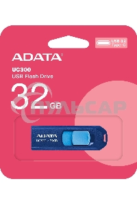 Флешка USB ADATA UC300 (ACHO-UC300-32G-RNB/BU), 32 Gb, Type-C USB 3.2 Gen1, R/W 100/30, синий/голубой
