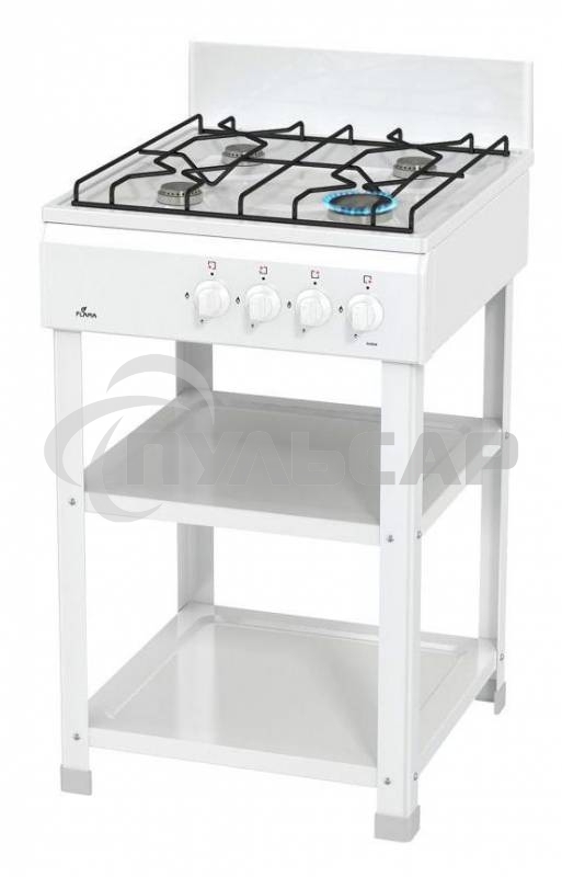 Плита газовая Flama AVG 1402 W белый,щиток, конфорок 4 шт, духовка 50 л, 50 см x 85 см x 58 см