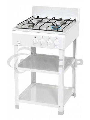 Плита газовая Flama AVG 1402 W белый,щиток, конфорок 4 шт, духовка 50 л, 50 см x 85 см x 58 см