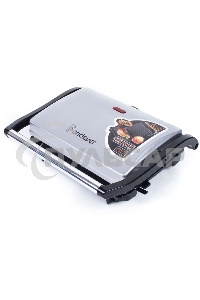 Электрогриль Endever Grillmaster 115, 1500 Вт, авто терморегулятор, антипригарное покрытие, индикатор нагрева, серебристый/черный