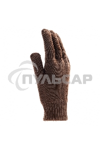 Перчатки трикотажные, двойные, полушерстяные, Россия Сибртех