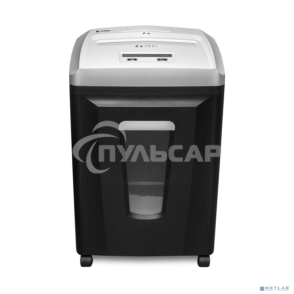 Шредер ГЕЛЕОС УП21-7+фрагменты 0,8х 1 мм., 23 литра, 7 листов, класс секретности P-7.