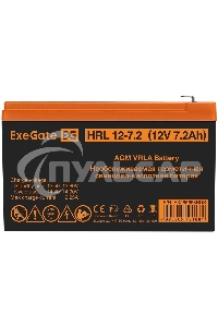 Батарея ExeGate EX285658RUS HRL 12-7.2 (12V 7.2Ah, 1227W, клеммы F2)