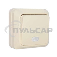 Выключатель 1-кл. ОП Олимп 10А IP20 с индик. беж. Universal Б-О0121