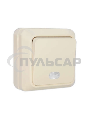 Выключатель 1-кл. ОП Олимп 10А IP20 с индик. беж. Universal Б-О0121