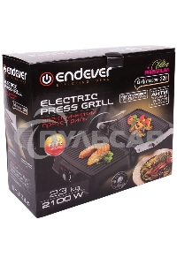 Электрический пресс-гриль Endever Grillmaster 220, серебристый/черный