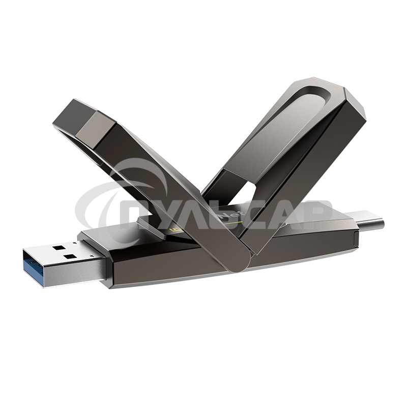 Флешка USB Netac US5 128 Gb USB 3.2+TypeC Solid State Flash, up to 550MB/500Mb/s