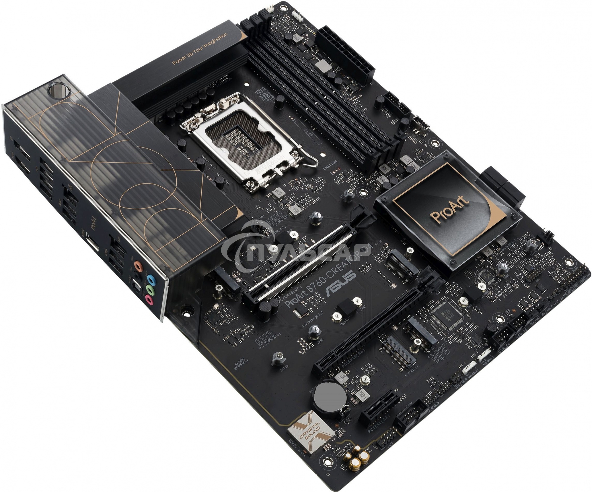 Материнская плата ASUS ProArt B760-CREATOR D4, LGA 1700, Intel B760, 4xDDR4, 4xSATA, 3xM.2, 1xPCIe 5.0 x16, 1xPCIe 4.0 x4, 1xDP, 1xHDMI, 2x2.5Gb LAN, 4xUSB-A, 1xUSB-C, 5x3.5 мм, 7.1, Standard-ATX
