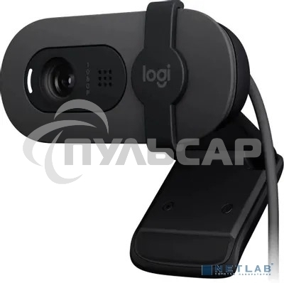 Веб-камера Logitech Webcam Brio 100, 1920x1080, GRAPHITE, защитная шторка, 960-001585