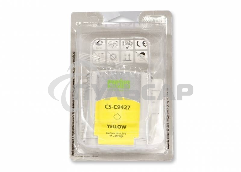 Картридж струйный Cactus CS-C9427 желтый для №85 HP DJ 30/130 (72ml)