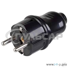 Розетка Iek ERP10-16-01-K02 РПп10-02-Ст разборная прямая с з/к 16А черная