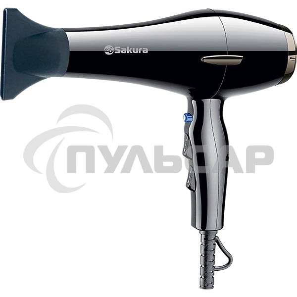 Фен Sakura SA-4038BK Professional 2400Вт 4 темп.режима 2 скор. 2 конц.