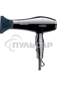 Фен Sakura SA-4038BK Professional 2400Вт 4 темп.режима 2 скор. 2 конц.