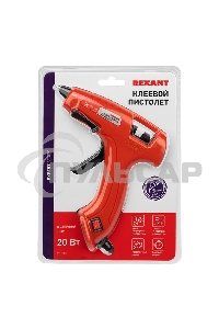 Пистолет клеевой Rexant, 20 Вт, Ø7 мм, 