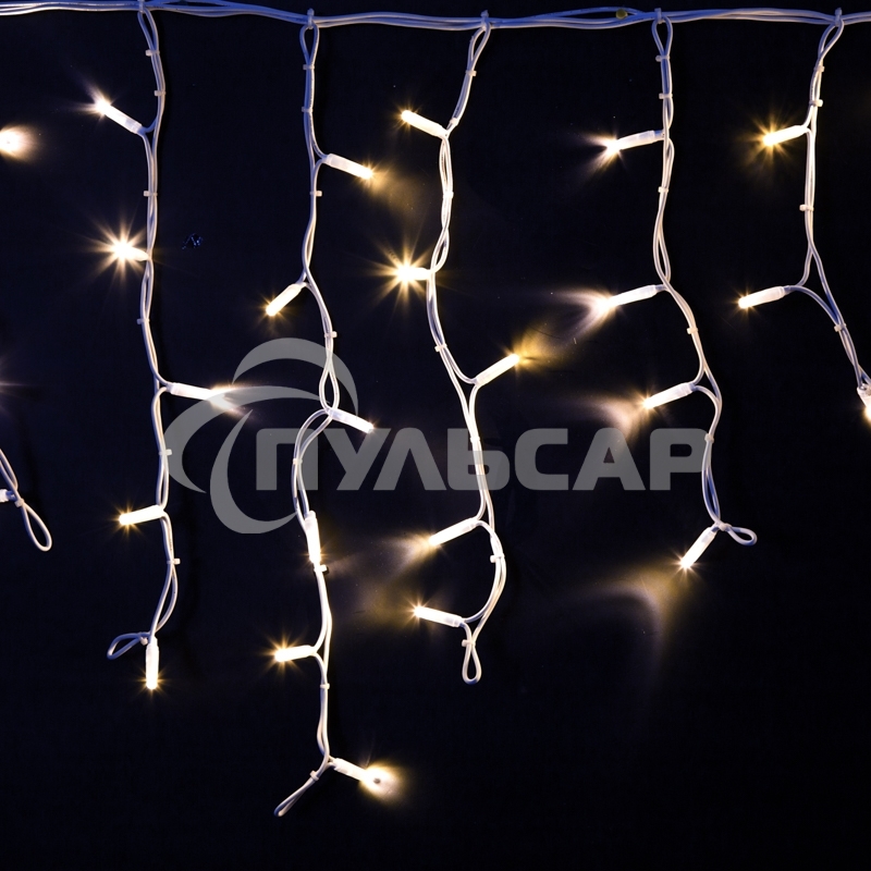 Гирлянда Neon-night Айсикл (Бахрома) светодиодная 4,0х0,6 м, с эффектом мерцания, белый провод каучук, 230 В, диоды белые