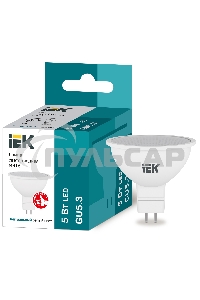 Лампа cветодиодная Iek LLE-MR16-5-230-40-GU5 ECO MR16 софит 5Вт 230В 4000К GU5.3 IEK