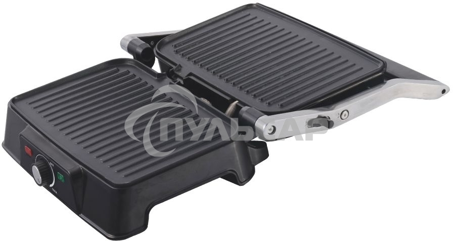 Электрический пресс-гриль Endever Grillmaster 220, серебристый/черный