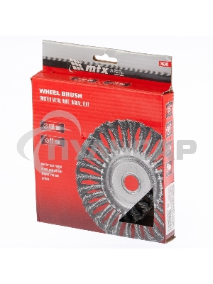 Щетка Matrix для УШМ, 150 мм, посадка 22,2 мм, Плоская, крученая проволока 0,5 мм