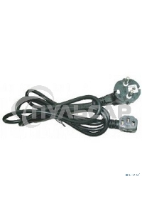 Кабель питания Gembird 1.8м, VDE(0.75мм), черный, угловой разъем, с зазем., пакет PC-186A-VDE